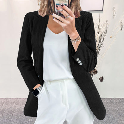 Damen Blazer Streifen Slim Fit Norvielle