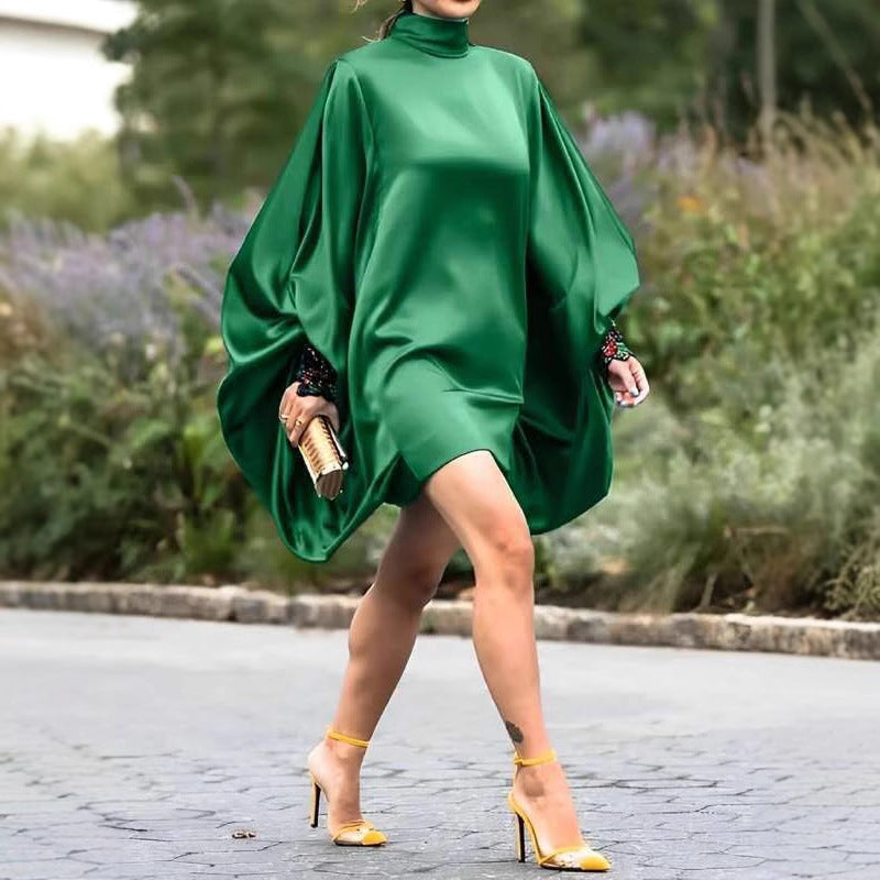 Damen Etuikleid Oversized-Schnitt Dekorative Ärmel Norvielle - Norvielle