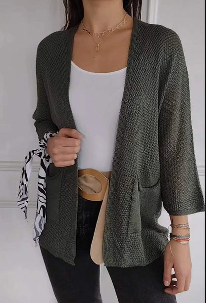 Damen Strickjacke Lässig Mit Taschen Norvielle