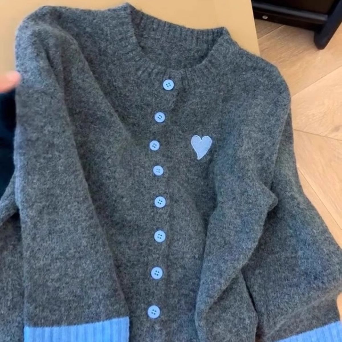 Damen Strickjacke Baumwollmischung Kuschelweich Modern Norvielle