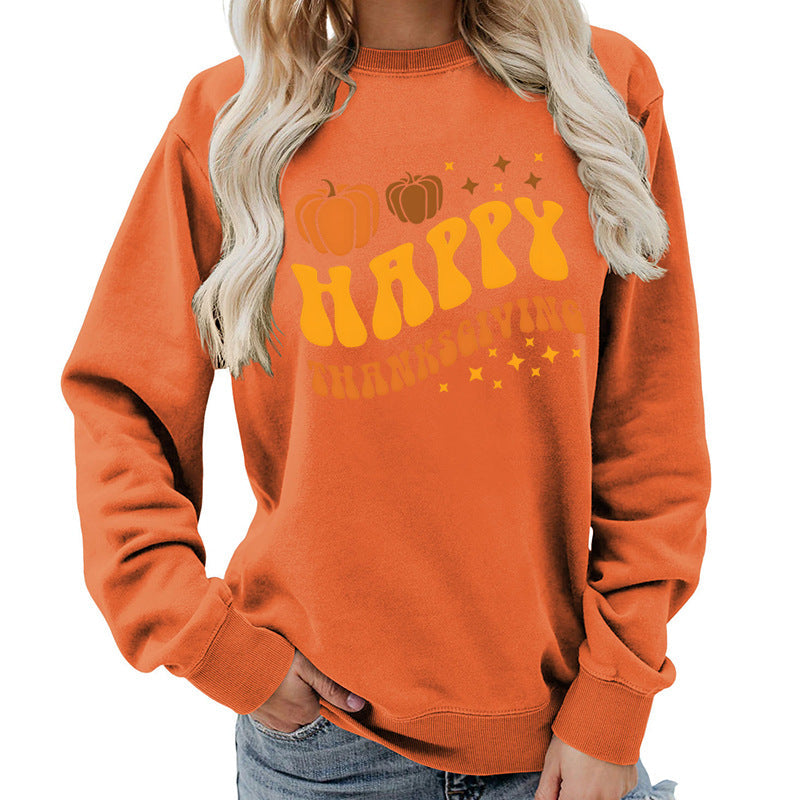 Damen Pullover Weihnachtliches Kürbismotiv Gemütlich Norvielle