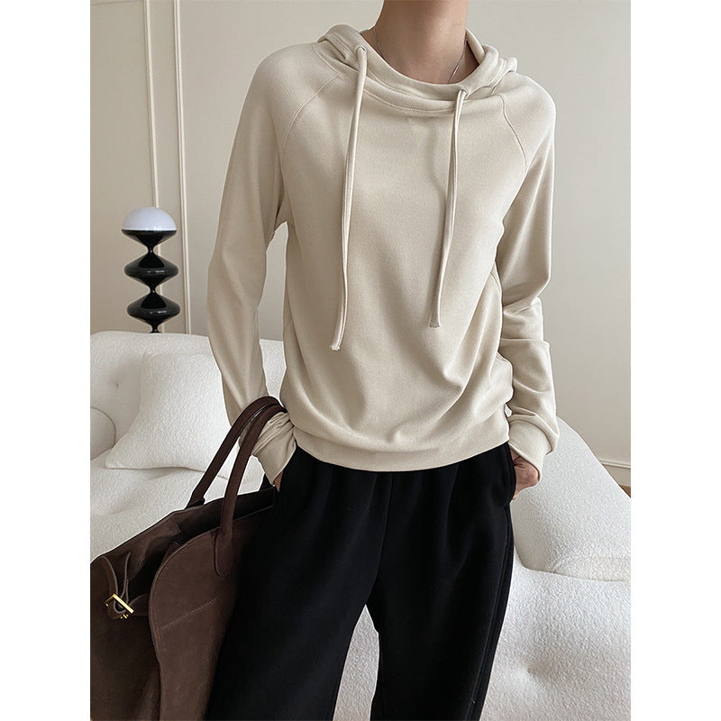 Damen Kapuzenpullover Lässig Elegante Passform Beige - Norvielle