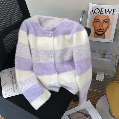 Damen Strickjacke Perlknöpfe Norvielle Kuschelig