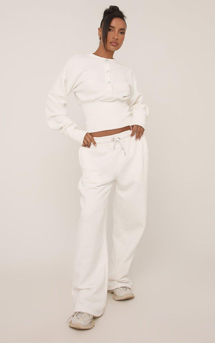 Damen Cropped Sweatshirt und Trainingshose Set Bequem Norvielle