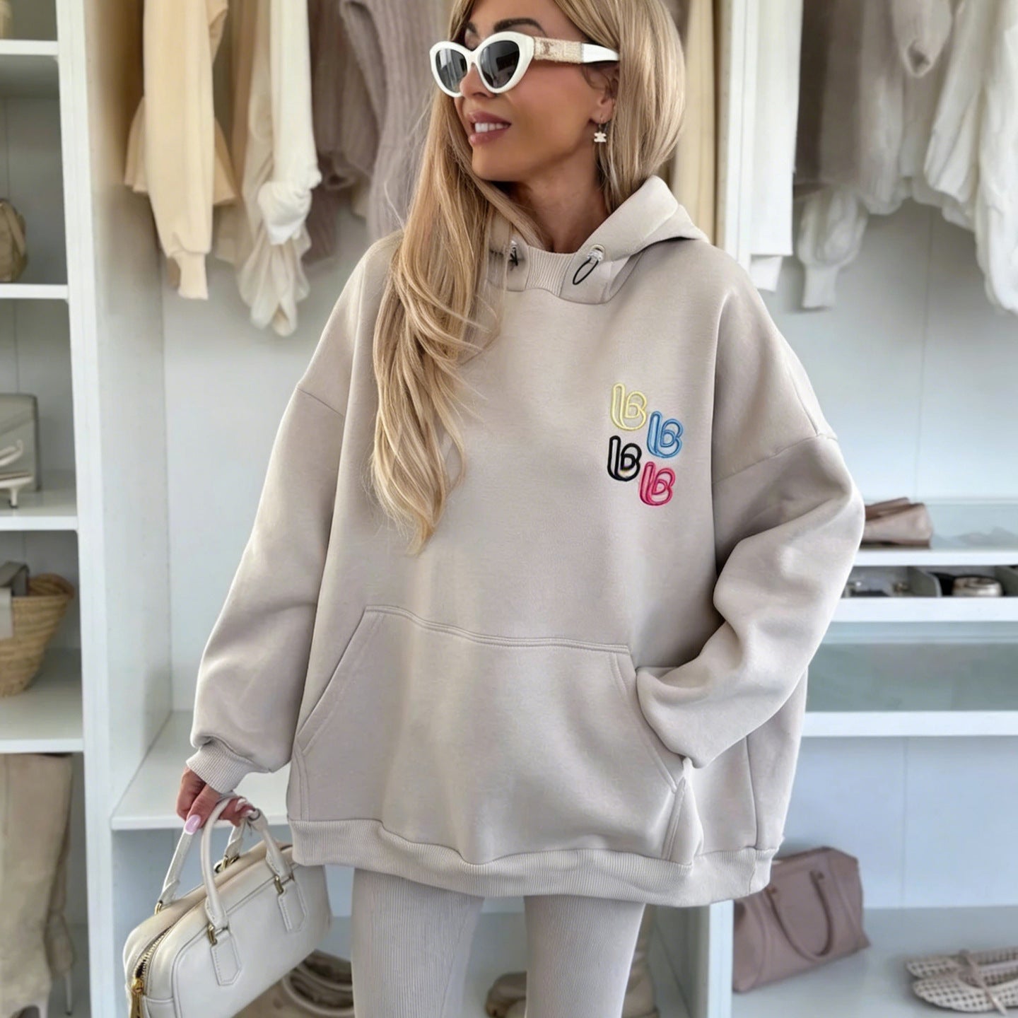 Damen Oversized Hoodie Bunt Norvielle