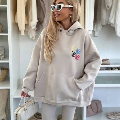 Damen Oversized Hoodie Bunt Norvielle