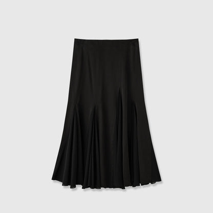 Damen Maxirock Fließend Elegante Falten Norvielle