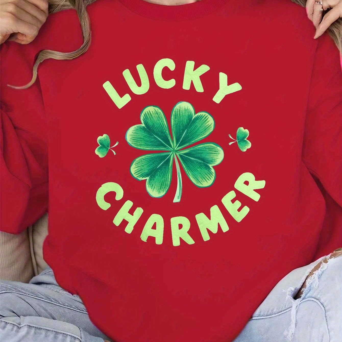 Damen Sweatshirt Lässiger Schnitt Motiviertes Design Norvielle