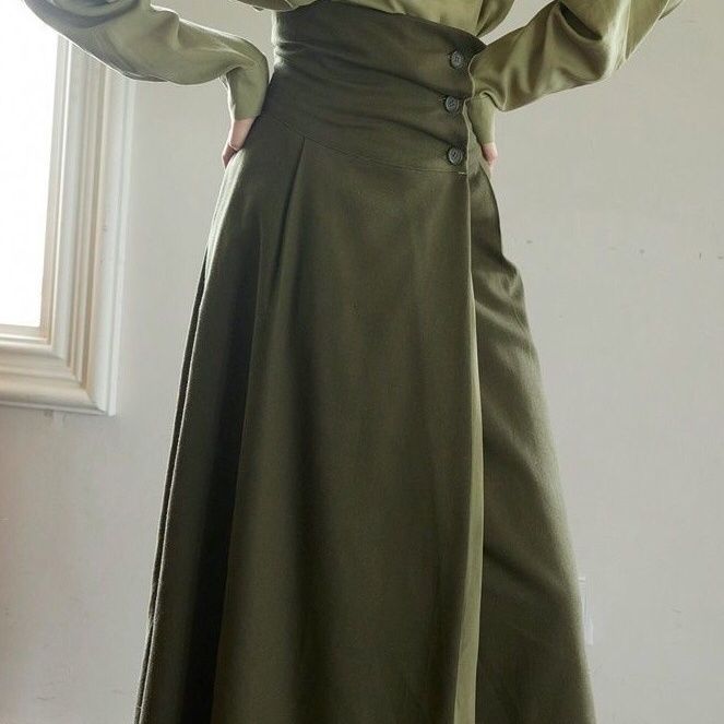 Damen Maxi-Rock Kelchschnitt Norvielle Elegantes Design