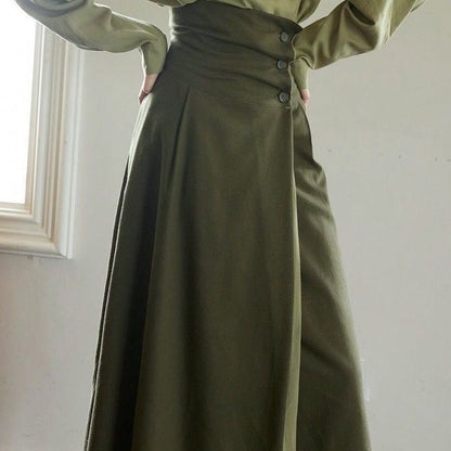 Damen Maxi-Rock Kelchschnitt Norvielle Elegantes Design