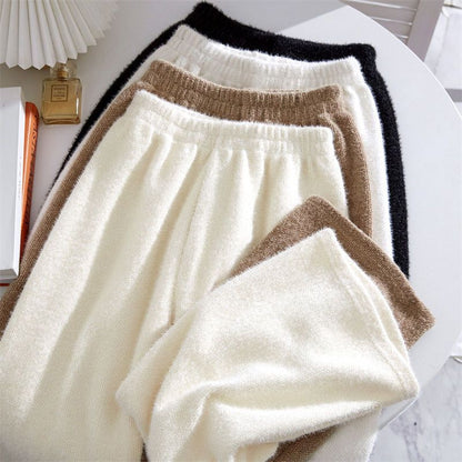 Damen Fleecehosen Weich Elastischer Bund