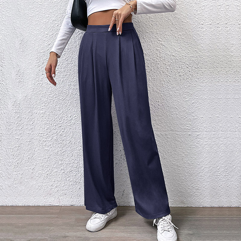 Damen Palazzo-Hose Hochtaillen Falten Norvielle