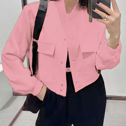 Damen Bomberjacke Kunstdruck Norvielle