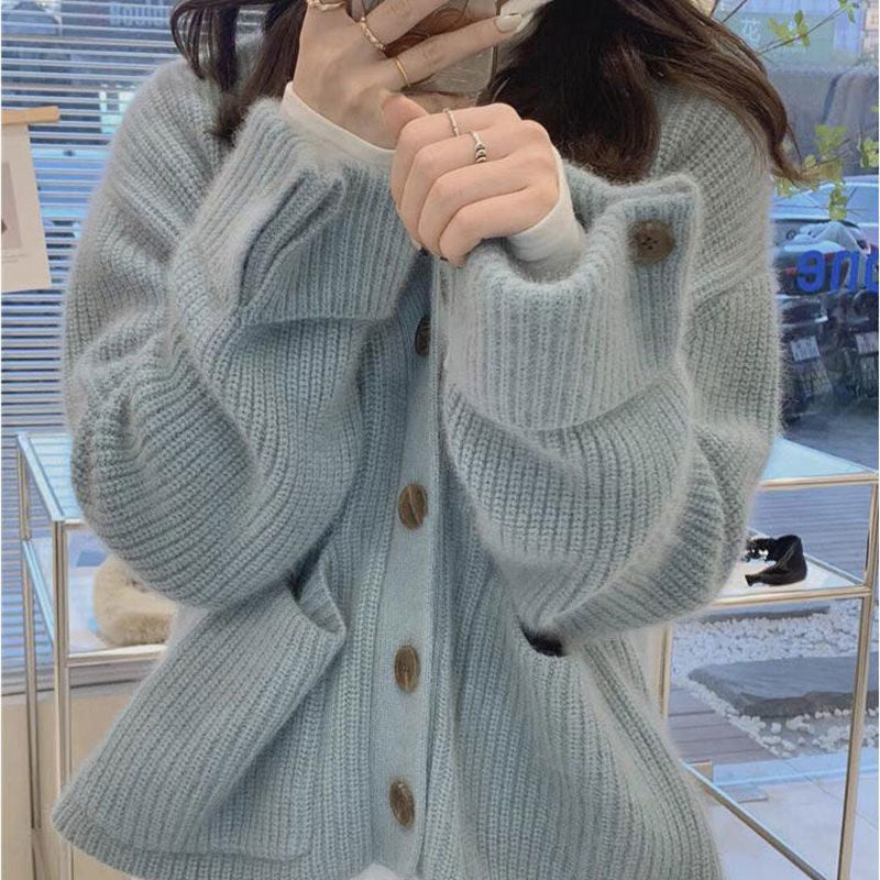Damen Grobstrickcardigan mit Taschen Norvielle → Damen Grobstrick - Norvielle