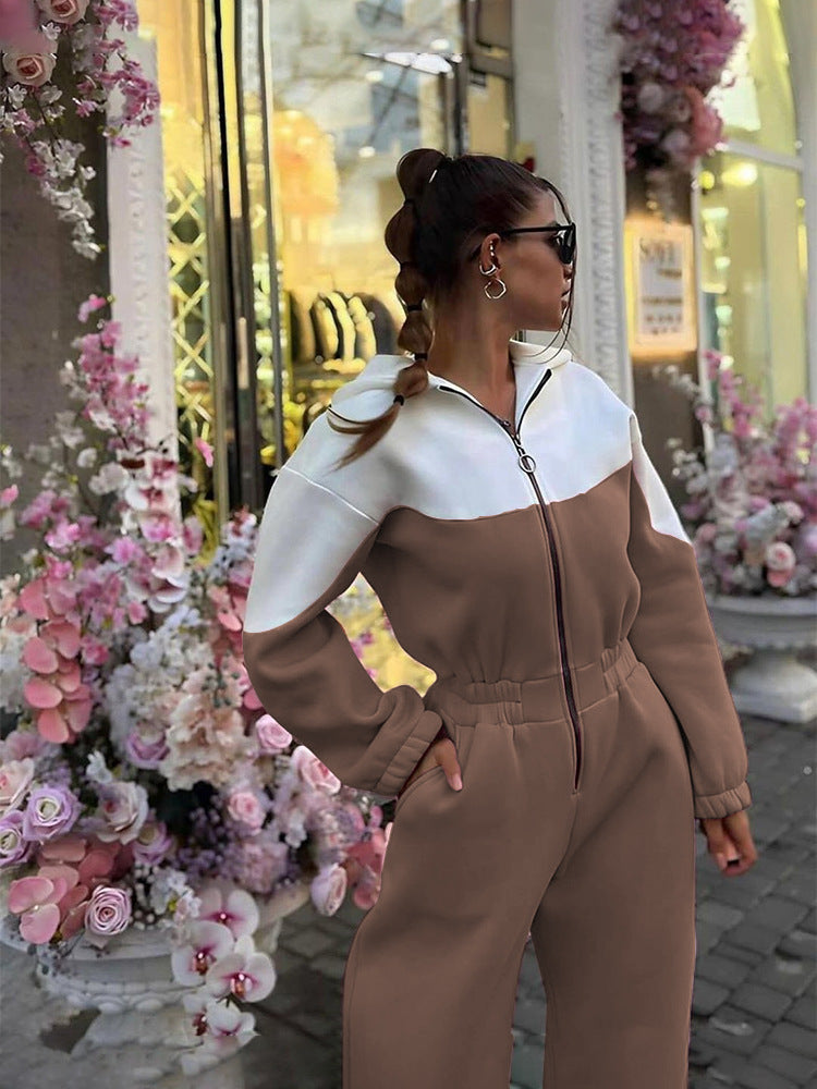Damen Sport-Jogginganzug Farbige Einsätze Norvielle