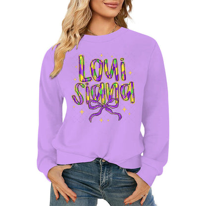 Damen Sweatshirt Weiches Innenfutter Mit Schriftzug Norvielle