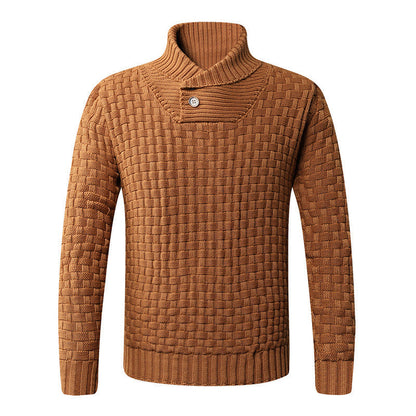 Herren Strickpullover Moderner Schalkragen Komfortabel