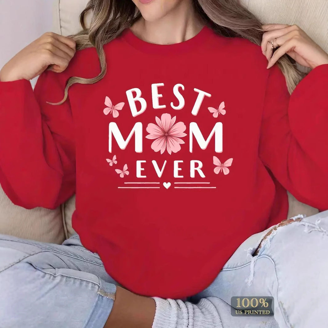 Damen Sweatshirt Florales Design Weich Rosa - Norvielle