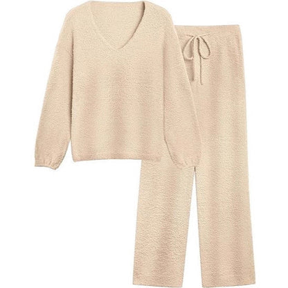 Damen Lounge-Set Weiches Strukturiertes Material Norvielle