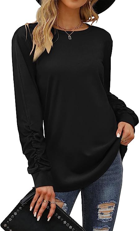 Damen Langarmshirt Weicher Baumwollmix Norvielle