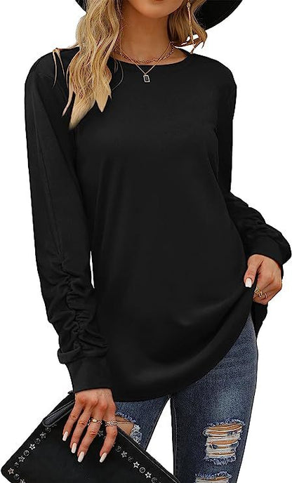 Damen Langarmshirt Weicher Baumwollmix Norvielle