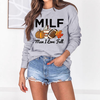 Damen Sweatshirt Herbstmotiv Inspirierender Schriftzug Norvielle