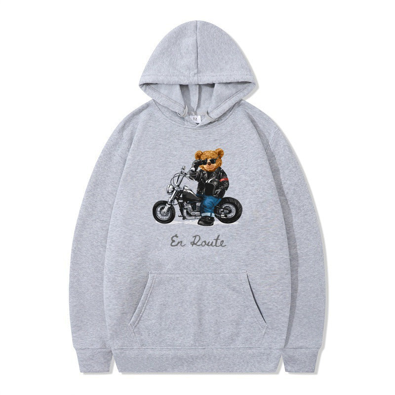 Damen Kapuzenpullover Bärenmotiv Lässig Norvielle