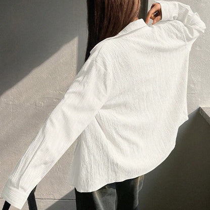 Damen Bluse Strukturiert Locker Norvielle