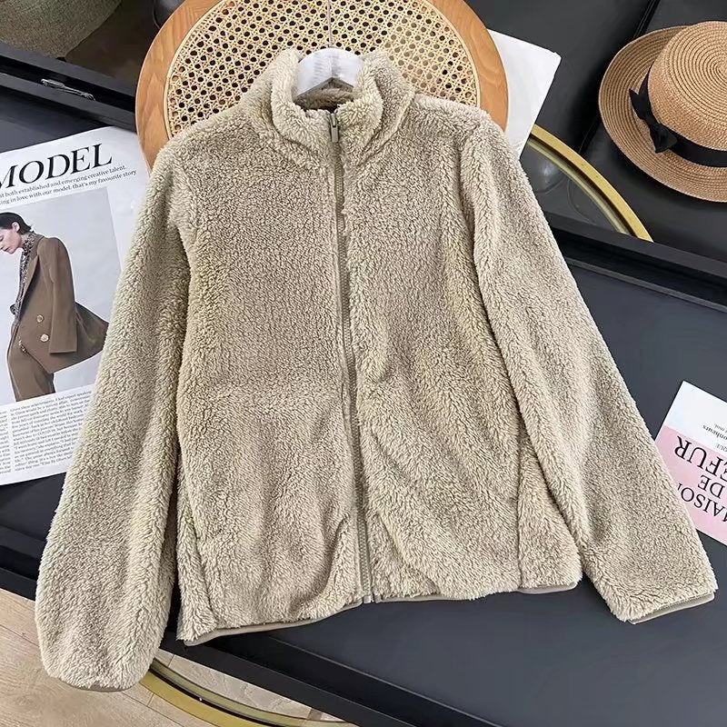 Damen Fleecejacke Weiches Innenfutter Hochkragen Norvielle