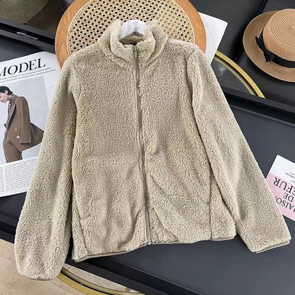 Damen Fleecejacke Weiches Innenfutter Hochkragen Norvielle