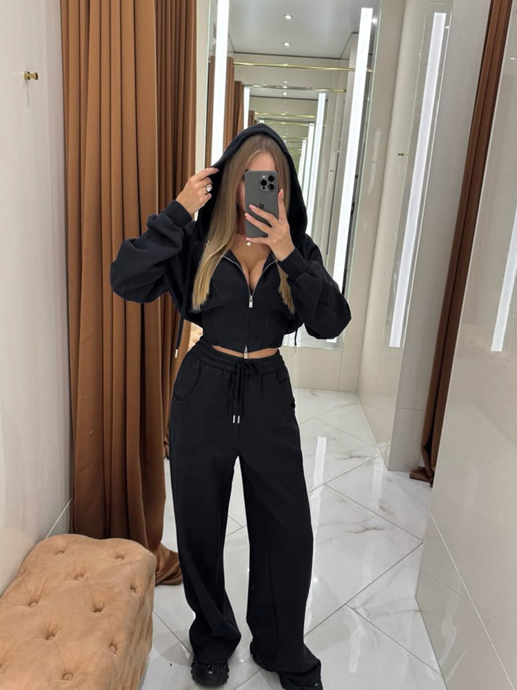 Damen Hoodie Set Norvielle Elegantes Sweatshirt mit Hose