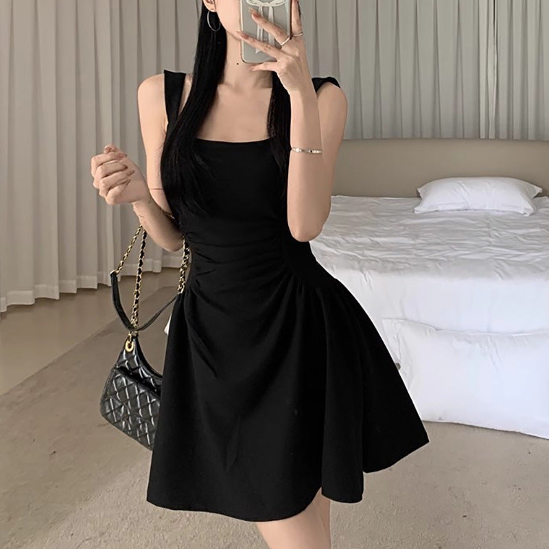 Damen Midi-Kleid Maßgeschneidert Falten