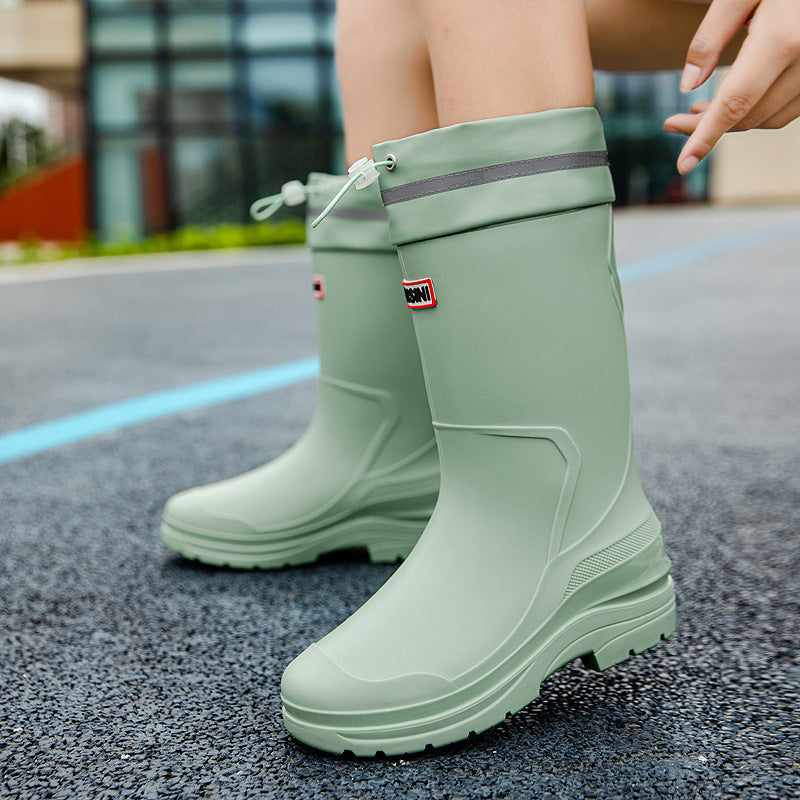 Damen Gummistiefel Verstärkter Knöchelschutz Rutschfeste Sohle