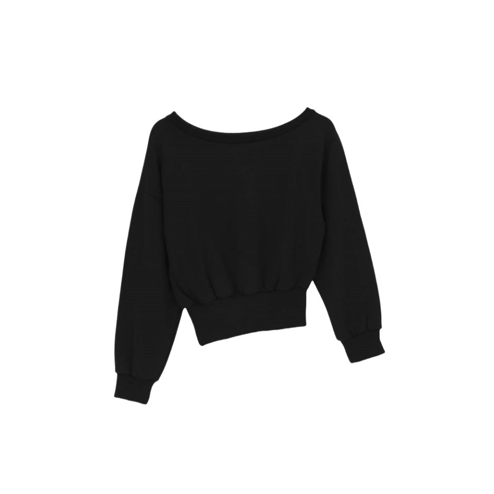 Damen Pullover Asymmetrischer Ausschnitt Norvielle