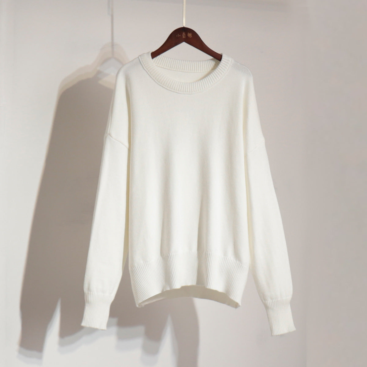 Damen Oversized Pullover Strukturiertes Strickmuster Beige