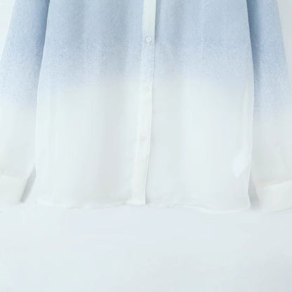 Damen Bluse Leichter Farbverlauf Norvielle