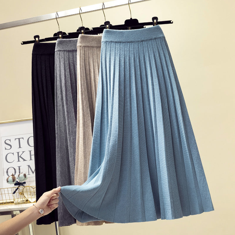 Damen Maxirock Faltenstruktur Elastischer Bund Norvielle - Norvielle