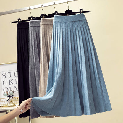 Damen Maxirock Faltenstruktur Elastischer Bund Norvielle - Norvielle