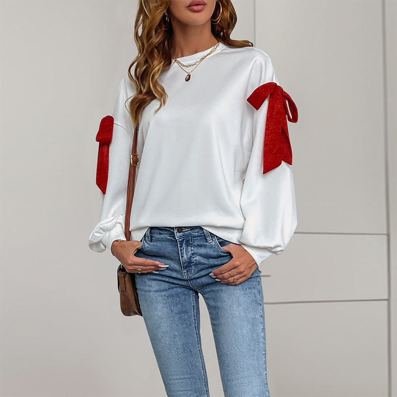 Damen Sweatshirt Voluminöse Puffärmel Norvielle