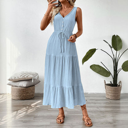 Damen Maxikleid Elastisch Rüschen Norvielle
