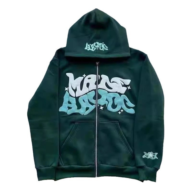 Damen Sportjacke Graffiti-Style Grau