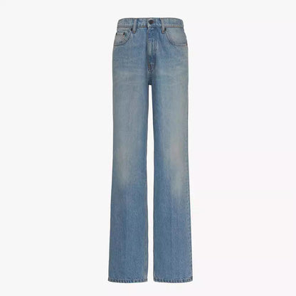 Damen Weite Jeans Hochgeschnitten Norvielle