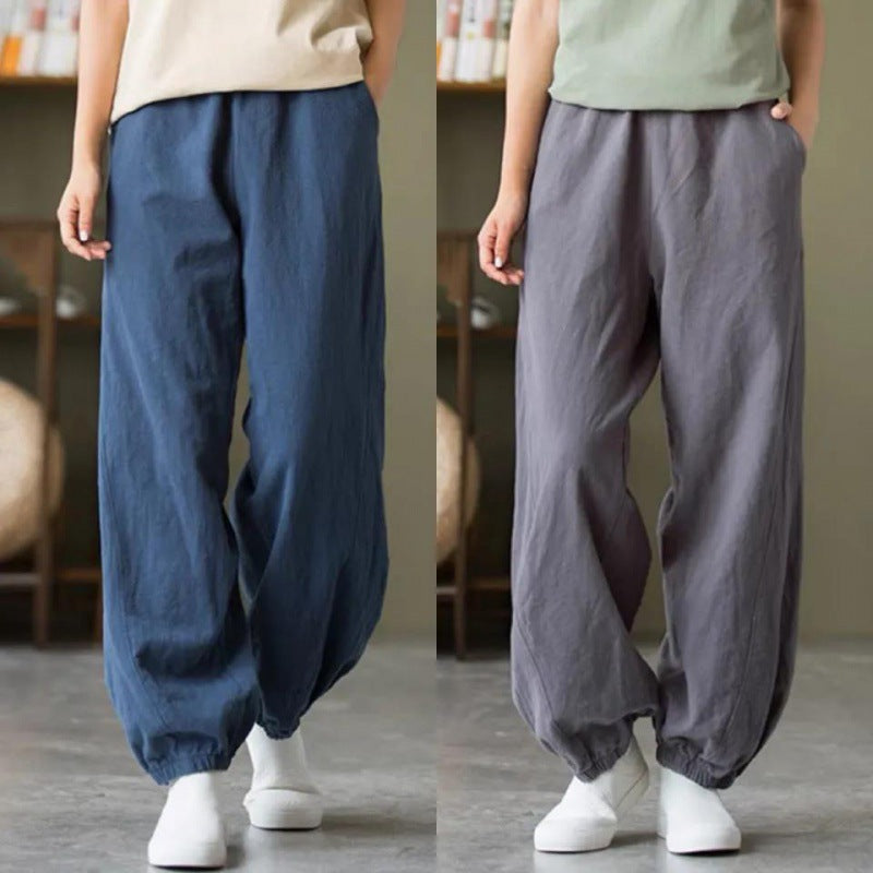 Damen Bequeme Luftpants Elastischer Bund Norvielle - Norvielle