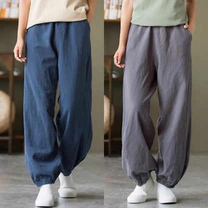 Damen Bequeme Luftpants Elastischer Bund Norvielle - Norvielle