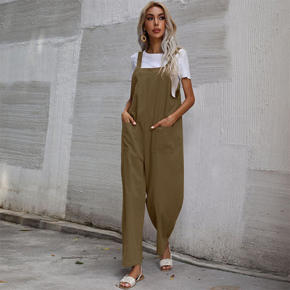 Damen Latzhose Bequem Mit Taschen Norvielle