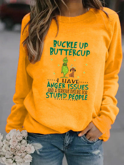 Damen Sweatshirt Humorvolles Design Norvielle