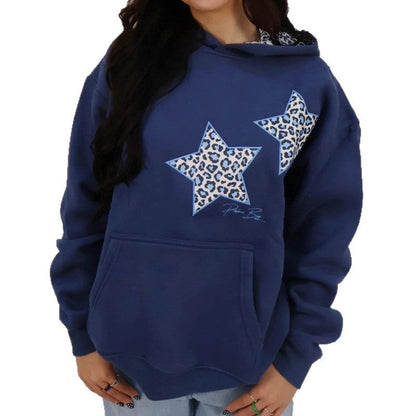 Damen Kapuzenpullover Tiermuster