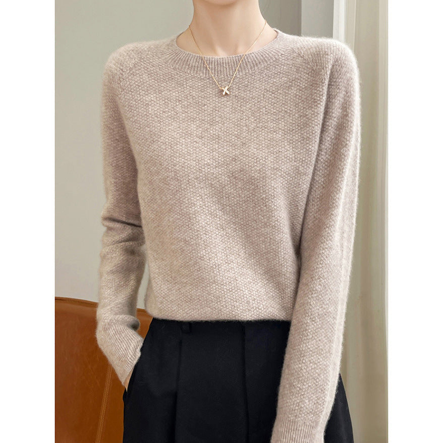 Damen Feinstrickpullover Locker Passform Rundhalsausschnitt Norvielle
