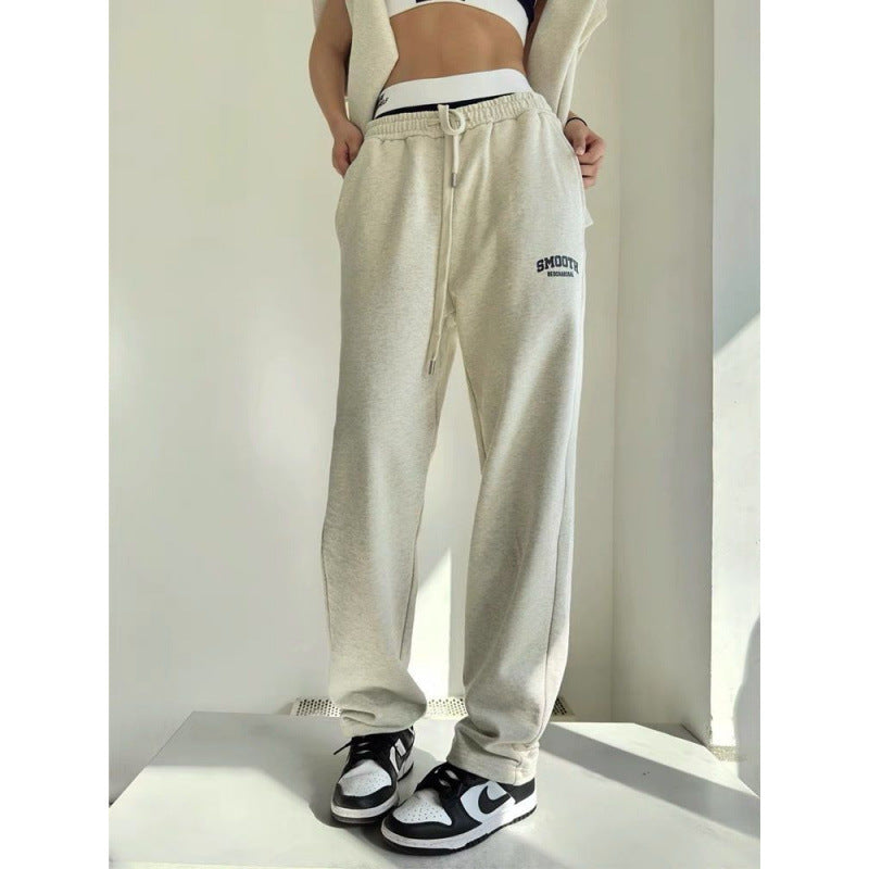 Damen Sportset Cropped Sweatshirt und Jogginghosen Norvielle