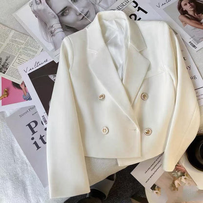 Damen Blazer Kurz Dekorative Knöpfe Norvielle - Norvielle